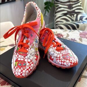 Coach Cartoon Sneakers with Red Laces